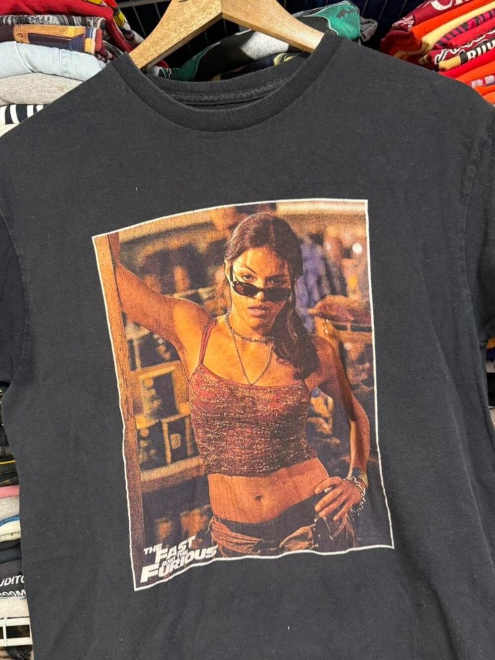 Fast and Furious letty solo universal studios black graphic t shirt